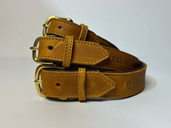 Luxury Tan Leather Dog Collar